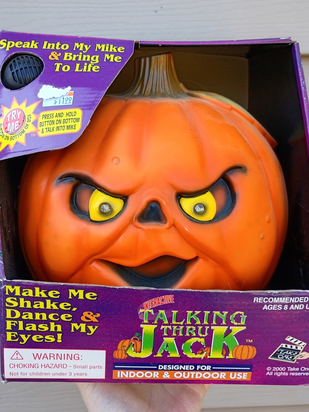 Talking Thru Jack Pumpkin Vintage Jack O Lantern New in Box